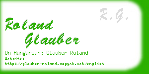 roland glauber business card